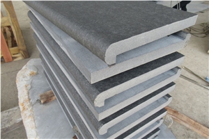 Bazalt Bullnose Long Egde, Top Flamed, Dropface Pool Coping,Bullnose Coping