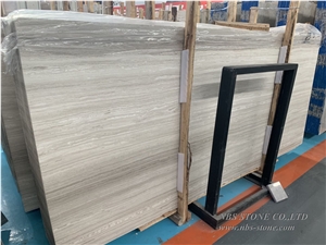 White Wooden Vein Stock Slabs 18mm