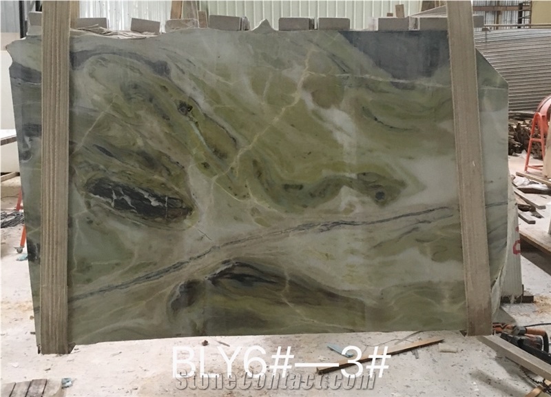 Fantasy Ocean Green Wave Marble Slab Factory Price