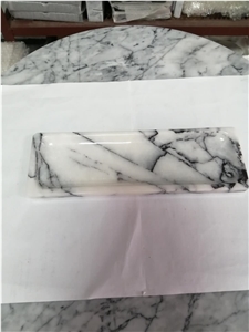 Milas Lilac Marble Bathroom Soap Dish /Cup / Towel Tray