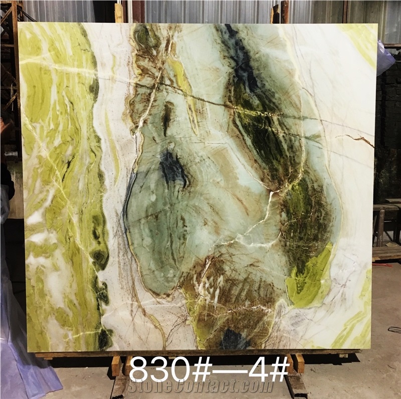 Paradise Jade Fantasy Marble Wall Panel Tile / Kitchen Slab