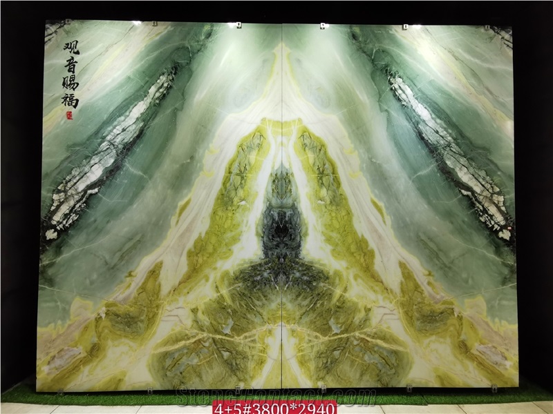 Paradise Jade Fantasy Marble Wall Panel Tile / Kitchen Slab