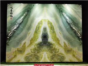 Paradise Jade Fantasy Marble Wall Panel Tile / Kitchen Slab