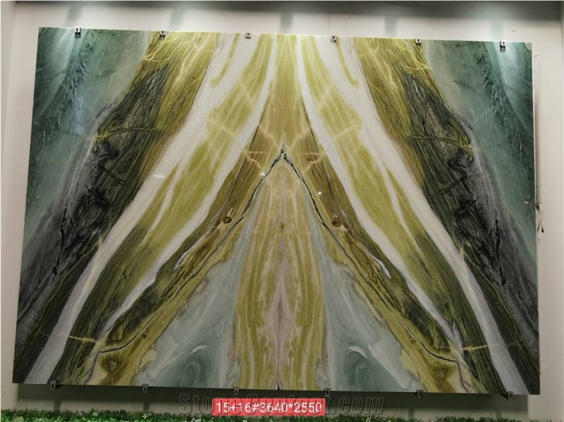 Paradise Jade Fantasy Marble Wall Panel Tile / Kitchen Slab