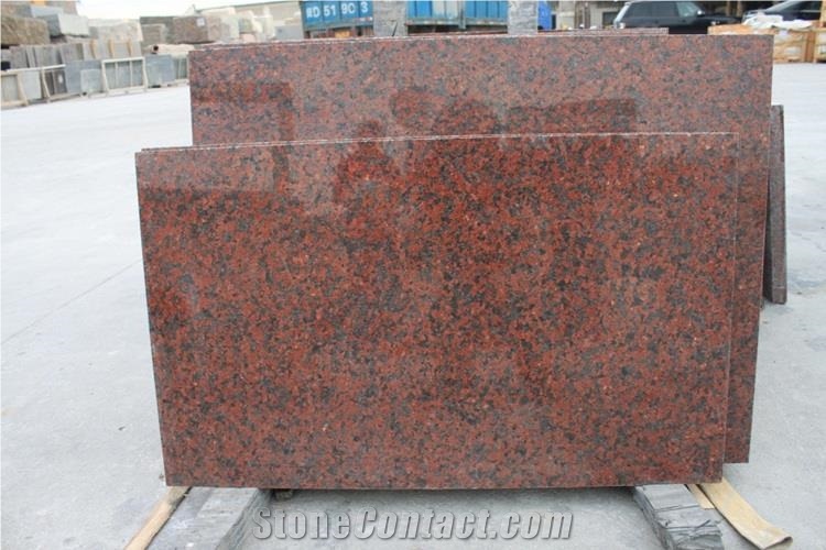 Africa Rosso Red Granite Slab / Cut to Size Floor Tiles