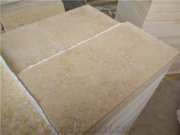 Antique Sunny Yellow Marble Floor Tile Pattern