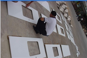 Artificial White Marble Nano Glass Stone Kitchen Countertop