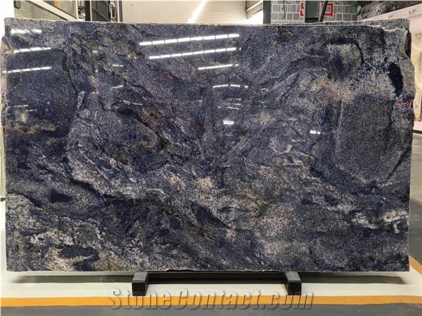 Azul Bahia Granite Glossy Slab,Brazil Blue Stone