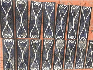 Azul Bahia Granite Waterjet Interior Border Lines,Molding