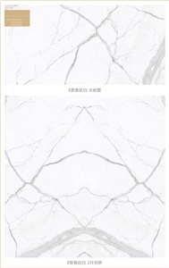 Bianco Calacatta White Marble Quartz Stone Slab