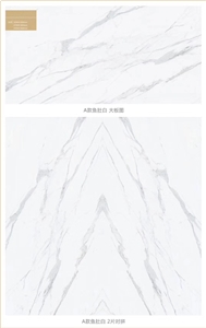 Bianco Calacatta White Marble Quartz Stone Slab