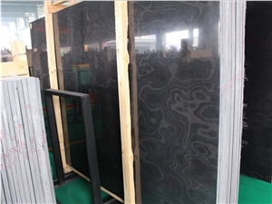 Black Armani Wood Grain Marble Slab Cross Cut