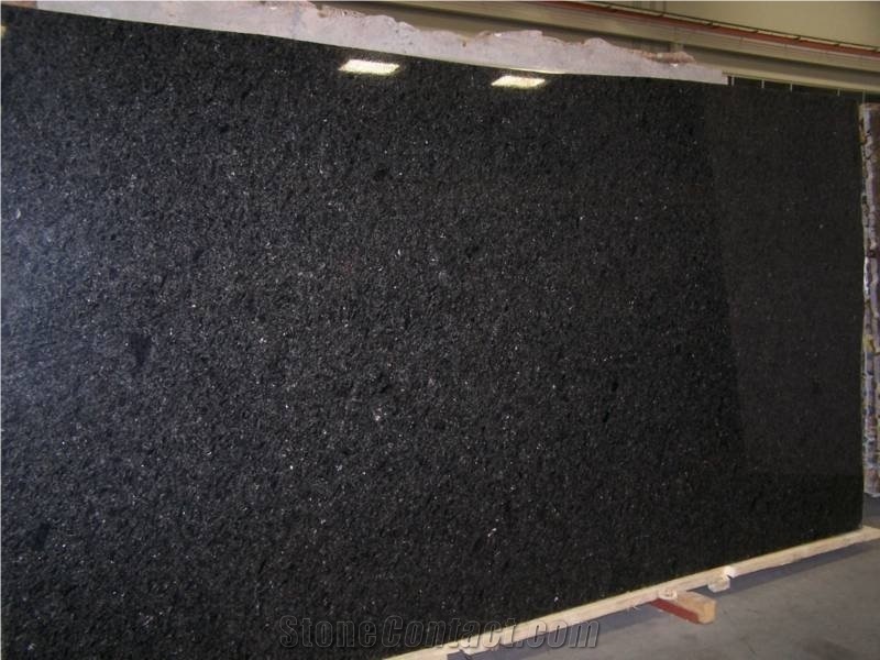 Black Pearl Granite Slab, India Nero Stone Flooring Tile