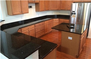Black Pearl Granite Slab, India Nero Stone Flooring Tile