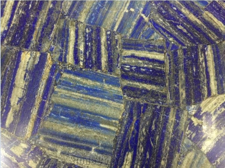 Blue Lapis Lazuli Agate Stone Bar Countertop,Commercial Backlit Reception Counter Top