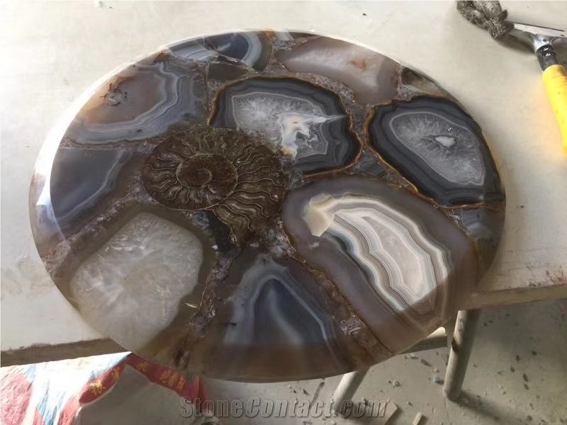 Brazil Lilac Natural Semiprecious Agate Stone Slab