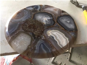Brazil Lilac Natural Semiprecious Agate Stone Slab