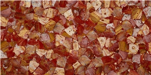 Brown Coral Seashell Khaki Agate Stone Slab,Gemstone