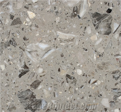 Bubble Tea Brown Crystal Quartz Artificial Stone for Kitchen