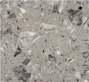 Bubble Tea Brown Crystal Quartz Artificial Stone for Kitchen
