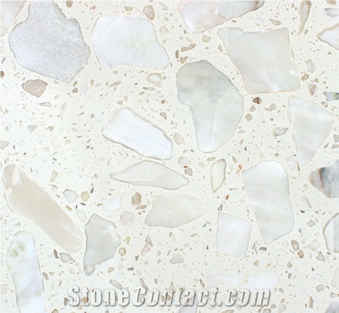 Bubble Tea Brown Crystal Quartz Artificial Stone for Kitchen