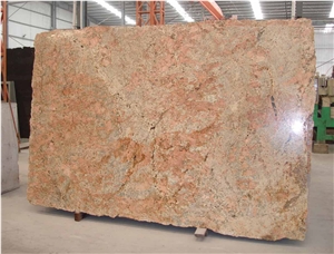 Cream Bordeaux Granite Slab Polished Kitchen Slab