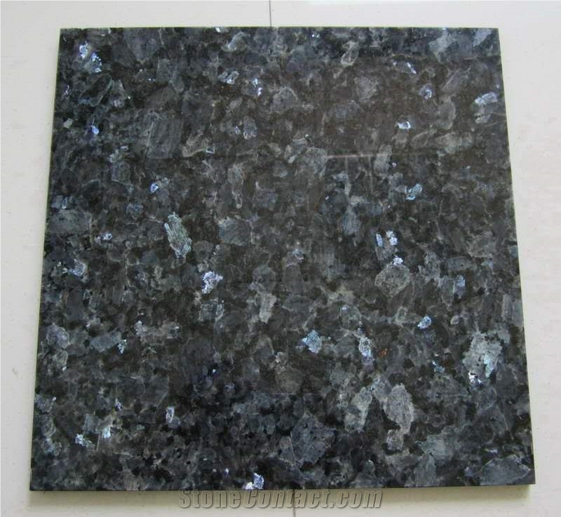 Emerald Blue Pearl Granite Slab Polished / Glossy Wall Granite Tile