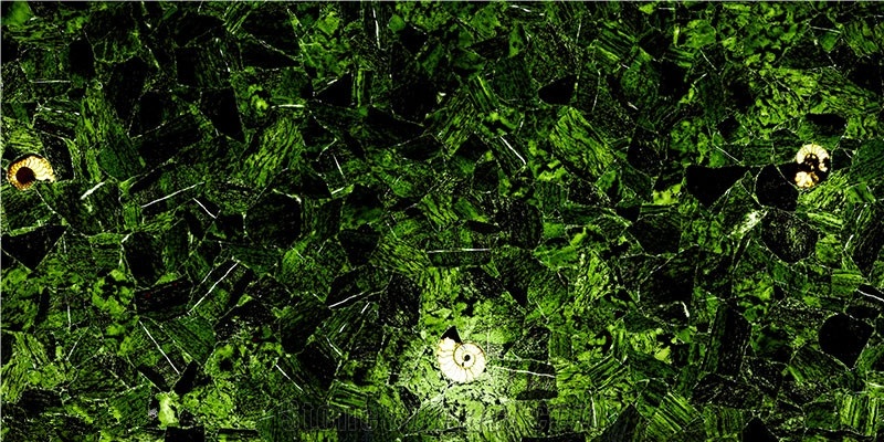 Forest Green Jade Agate Stone Slab,Backlit Gemstone