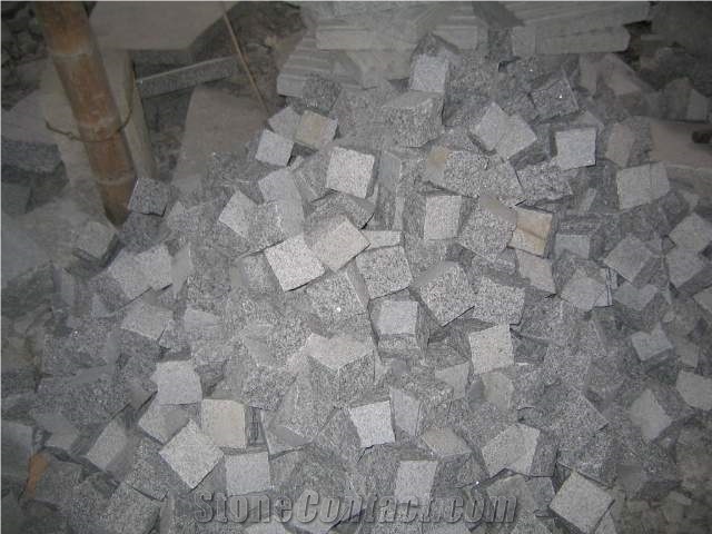 G603 Grey Granite Split Cube Stone Pavers