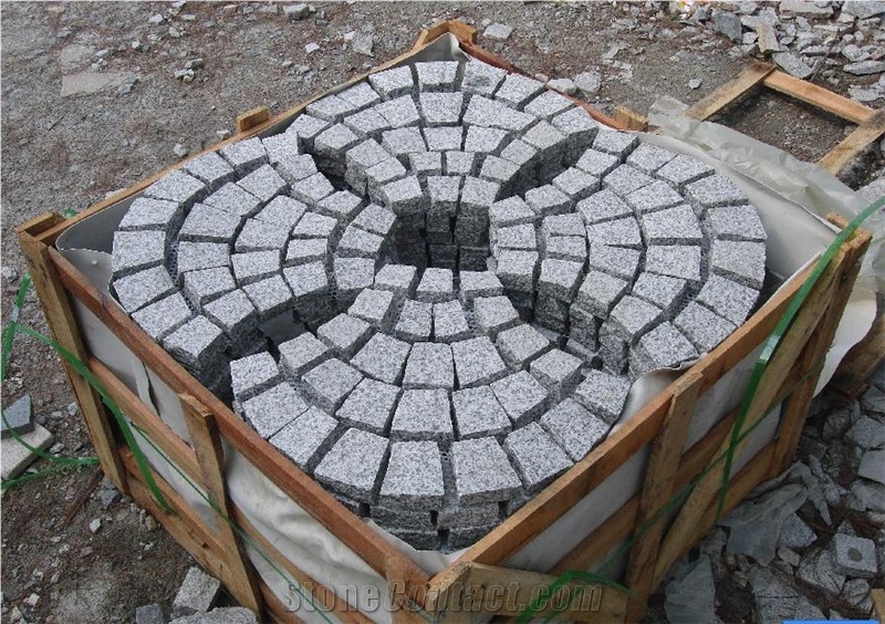 G603 Grey Granite Split Cube Stone Pavers