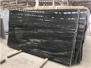 Galaxy Green Wave Granite Prefab Apartment Vanity Top