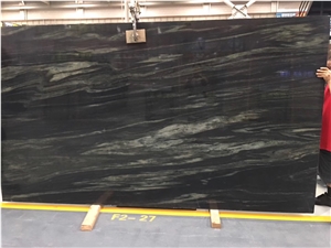 Galaxy Olive Green Forest Wave Granite Bath Top