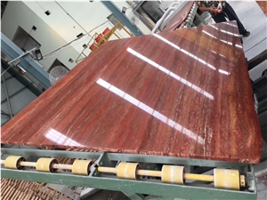 Iran Persia Rosso Red Travertine Slab / Rojo Persa