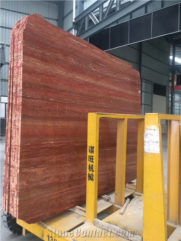 Iran Persia Rosso Red Travertine Slab / Rojo Persa