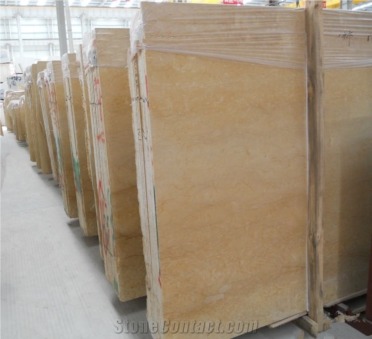 Jerusalem Yellow Limestone Honed Slab, Floor Tile