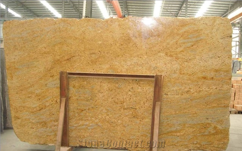 Kashmir Gold Granite Slab Polished Kitchen Prefab