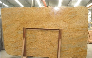 Kashmir Gold Granite Slab Polished Kitchen Prefab