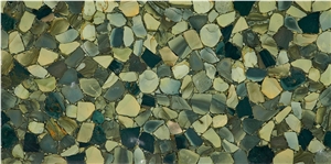 Lotus Green Agate Stone Semiprecious Slab Interior Wall