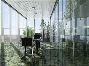 Lotus Green Agate Stone Semiprecious Slab Interior Wall