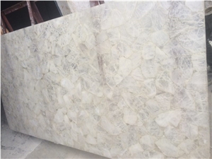 Natural White Crystal Quartzite Semiprecious Stone