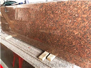 Rosso Rubino / Ruby Red Granite Slabs Flooring