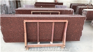 Rosso Rubino / Ruby Red Granite Slabs Flooring