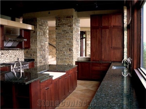 Royal Blue Pearl Granite Bathtop,Vanity Top Customized for Hotel