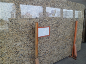 Santa Cecilia Granite Slabs Yellow Polished Slabs
