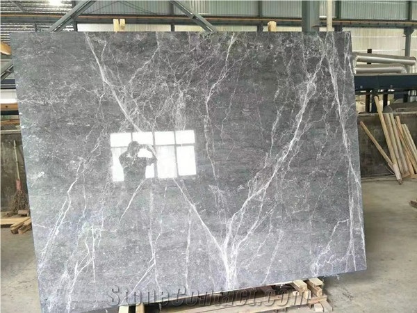 Silver Grey Emperador Marble Slab, Floor Tiles