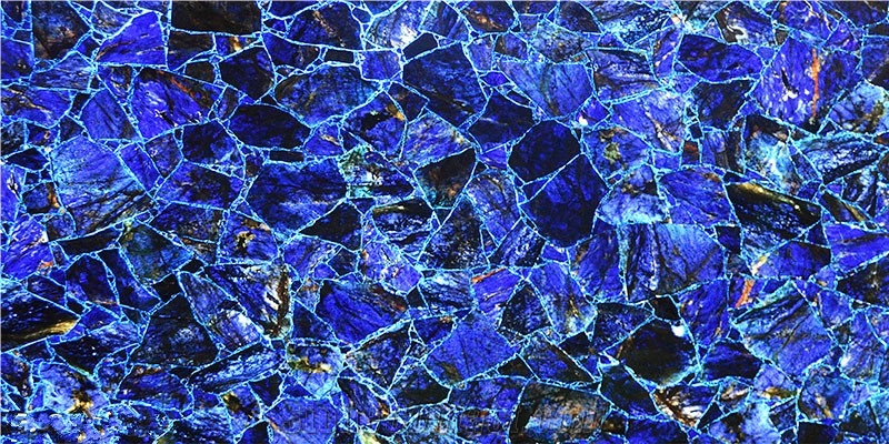Sodalite Blue Granite Agate Stone Slab,Backlit Gemstone