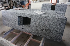 Spray White Sea Wave Granite Kitchen Work Top,Bench Countertop