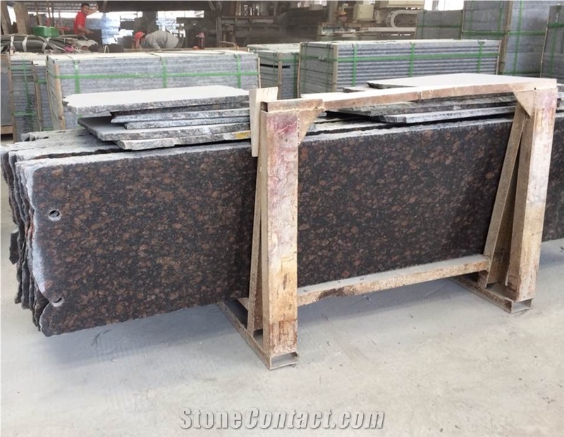 Tan Brown Granite Prefab Kitchentop Slab