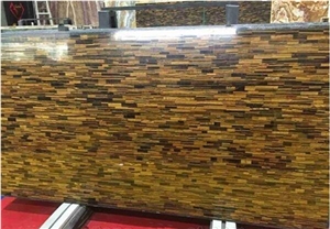 Tiger Eyes Yellow Gemstone Slabs,Luxury Agate Stone for Table Design