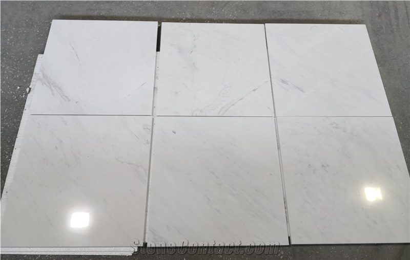 Ariston White Marble Slabs, White Marble Tiles
